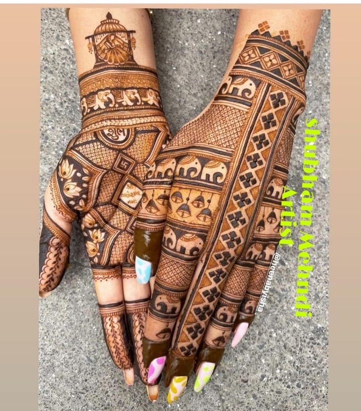 Shubham mehandi design