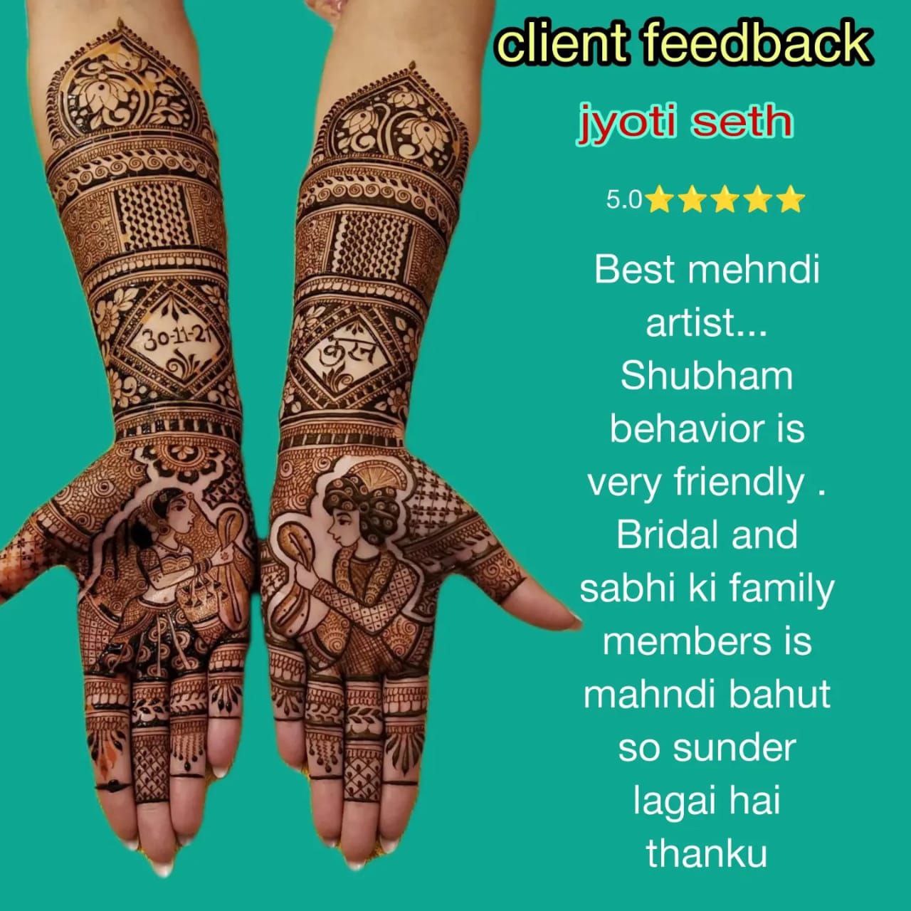 Shubham mehandi design